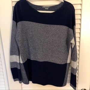 Vince Navy, Gray and Cream Sweater